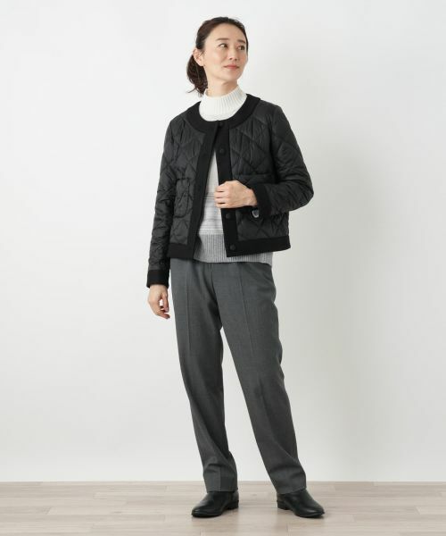 Leilian / レリアン テーラードジャケット | 中わた異素材切替キルティングジャケット【CINZIA ROCCA】 | 詳細1