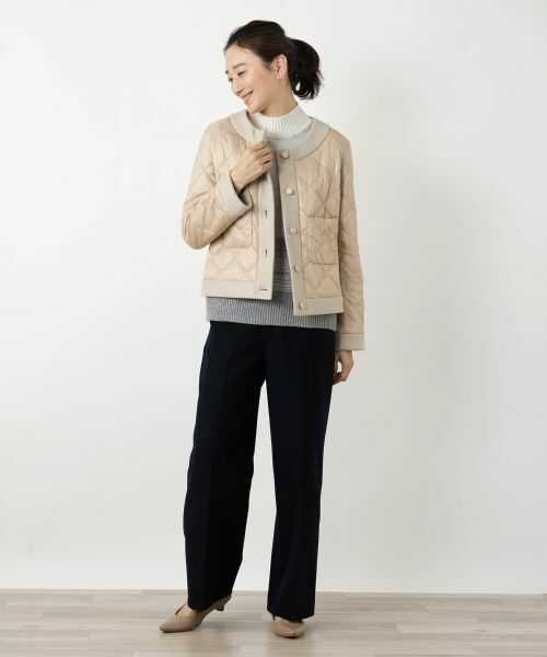 Leilian / レリアン テーラードジャケット | 中わた異素材切替キルティングジャケット【CINZIA ROCCA】 | 詳細4