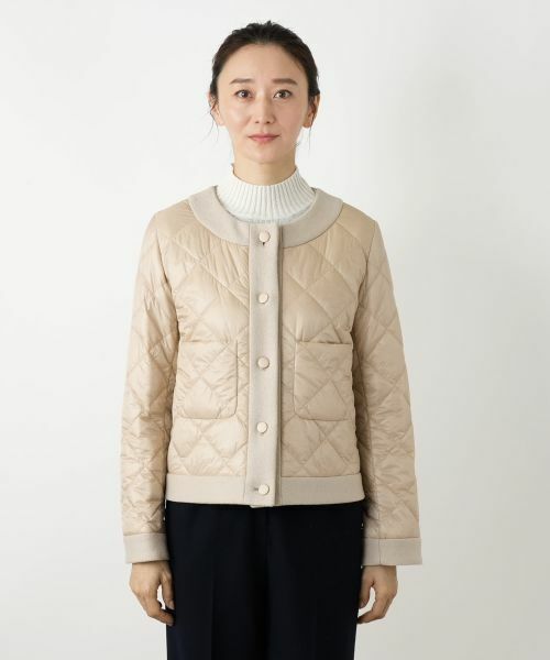 Leilian / レリアン テーラードジャケット | 中わた異素材切替キルティングジャケット【CINZIA ROCCA】 | 詳細7