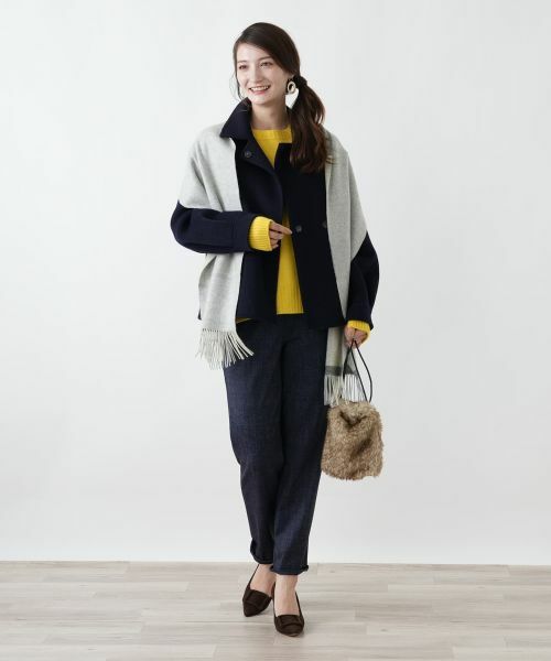 Leilian / レリアン その他パンツ | 【あったか素材】デニム風スリムパンツ | 詳細1