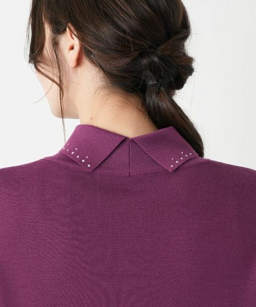 Leilian / レリアン ニット・セーター | ラインストーンハイネックカットソー | 詳細11