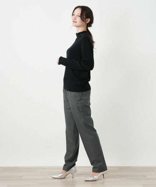 Leilian / レリアン ニット・セーター | ラインストーンハイネックカットソー | 詳細2