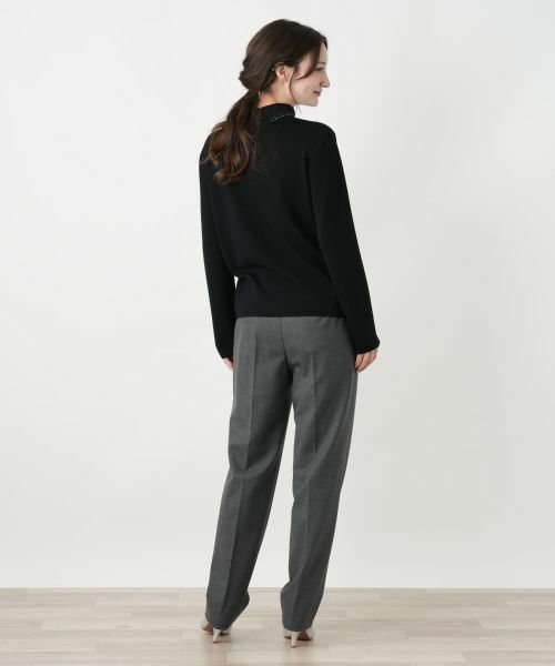 Leilian / レリアン ニット・セーター | ラインストーンハイネックカットソー | 詳細3