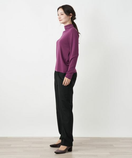 Leilian / レリアン ニット・セーター | ラインストーンハイネックカットソー | 詳細5