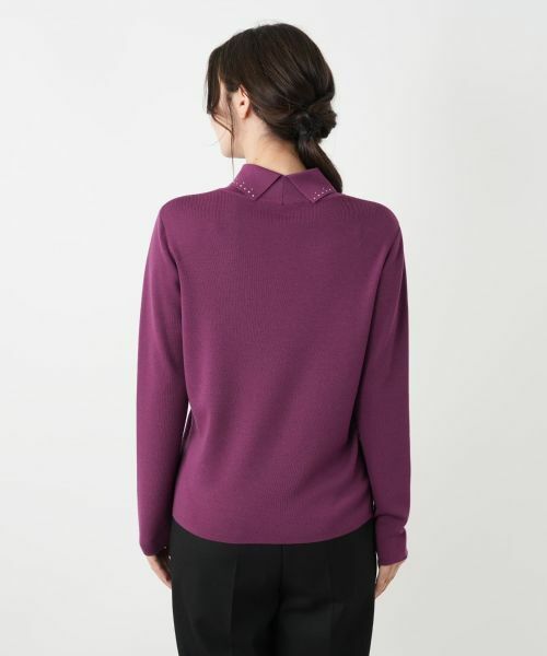 Leilian / レリアン ニット・セーター | ラインストーンハイネックカットソー | 詳細9
