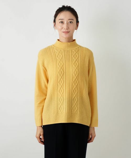 Leilian / レリアン ニット・セーター | カシミヤケーブル編みハイネックニット | 詳細13