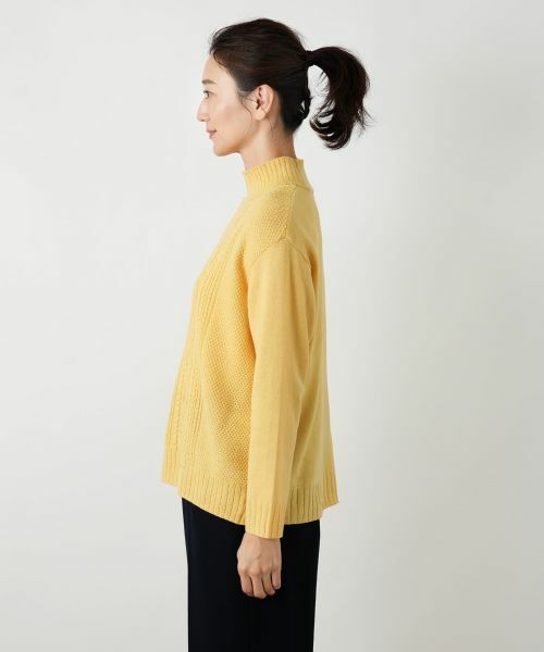 Leilian / レリアン ニット・セーター | カシミヤケーブル編みハイネックニット | 詳細14