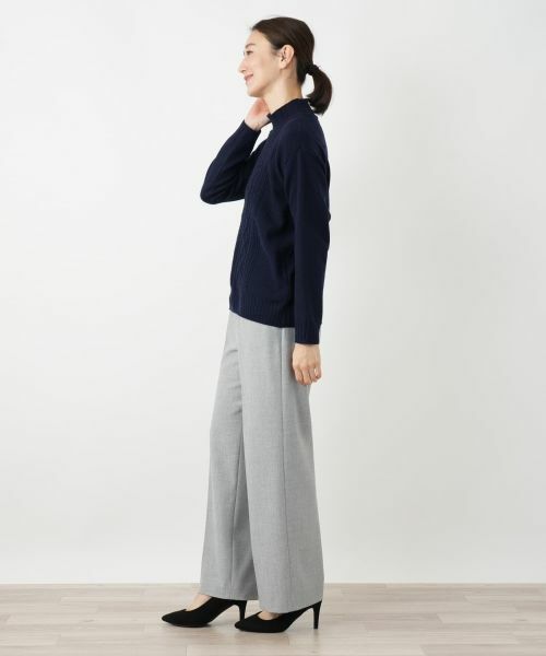 Leilian / レリアン ニット・セーター | カシミヤケーブル編みハイネックニット | 詳細2