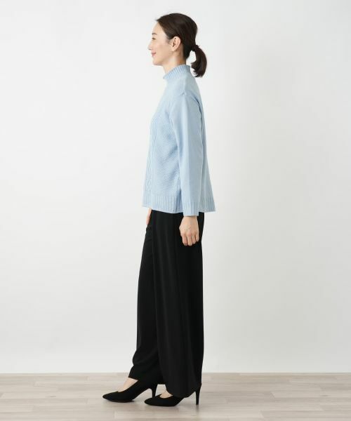 Leilian / レリアン ニット・セーター | カシミヤケーブル編みハイネックニット | 詳細5