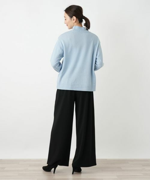 Leilian / レリアン ニット・セーター | カシミヤケーブル編みハイネックニット | 詳細6