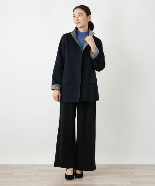 Leilian / レリアン その他アウター | カシミヤスタンドカラーショートコート | 詳細1