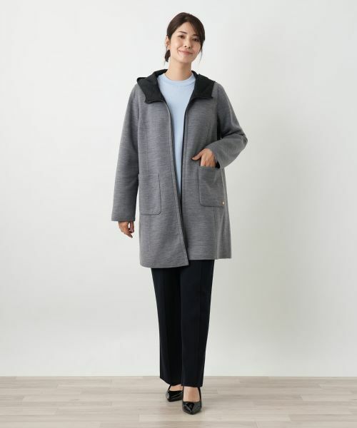 Leilian/レリアン リバーシブルAラインコート【25年10月カタログ】 グレー系 9(M)