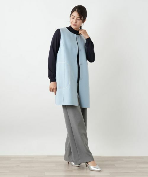 Leilian / レリアン テーラードジャケット | リバーシブル配色ジレ【25年10月カタログ】 | 詳細13
