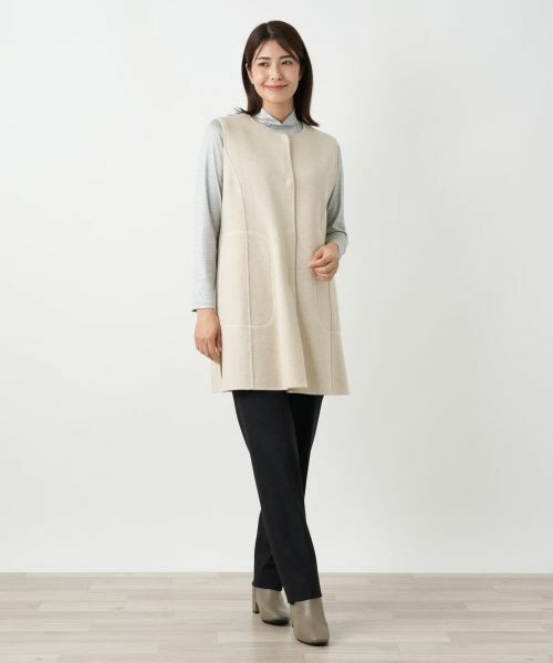 Leilian / レリアン テーラードジャケット | リバーシブル配色ジレ【25年10月カタログ】 | 詳細20