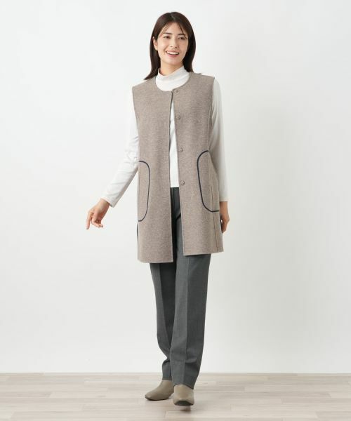 Leilian / レリアン テーラードジャケット | リバーシブル配色ジレ【25年10月カタログ】 | 詳細25