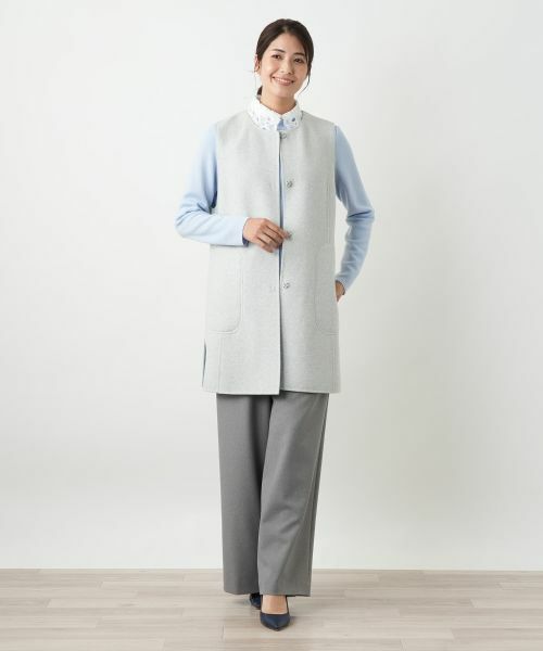 Leilian / レリアン テーラードジャケット | リバーシブル配色ジレ【25年10月カタログ】 | 詳細4