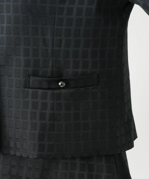 Leilian / レリアン セットアップ | 格子柄ノーカラースーツ | 詳細12