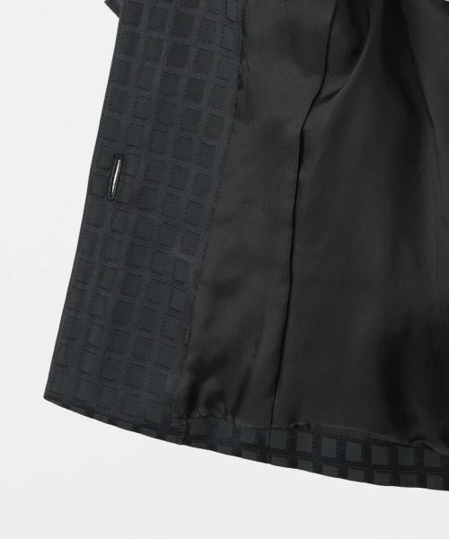 Leilian / レリアン セットアップ | 格子柄ノーカラースーツ | 詳細13