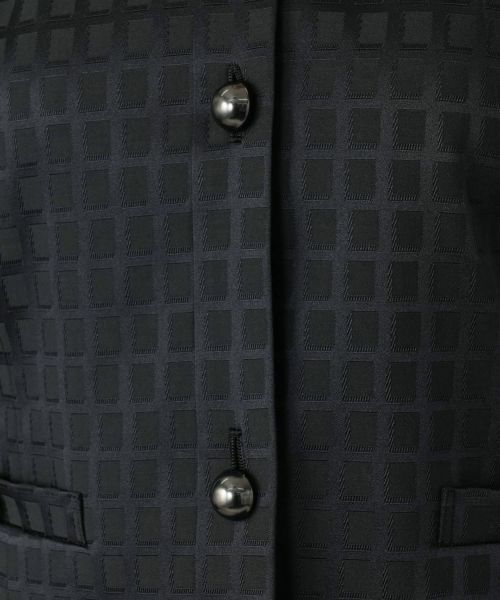 Leilian / レリアン セットアップ | 格子柄ノーカラースーツ | 詳細14