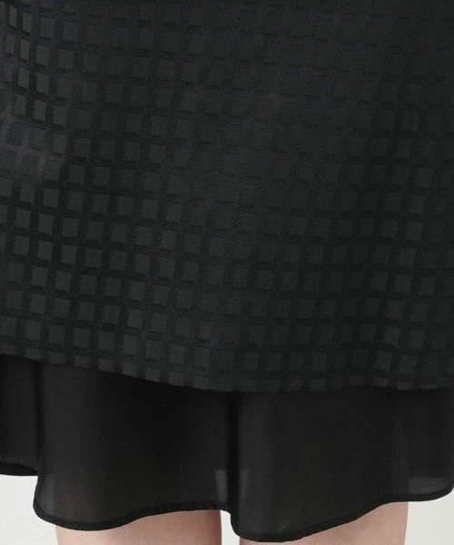 Leilian / レリアン セットアップ | 格子柄ノーカラースーツ | 詳細21