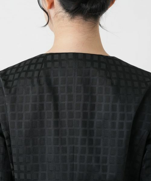 Leilian / レリアン セットアップ | 格子柄ノーカラースーツ | 詳細8