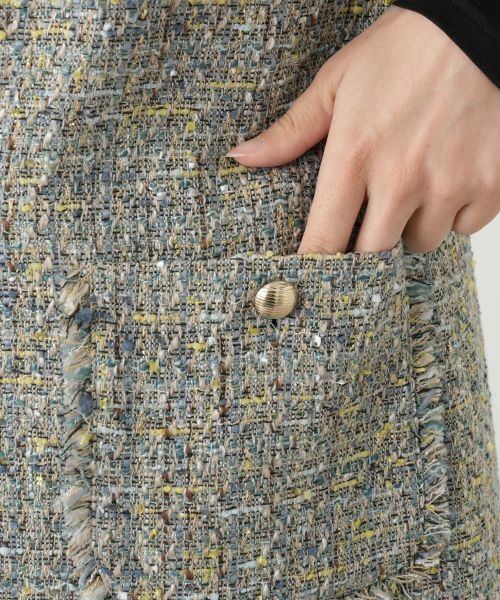 Leilian / レリアン テーラードジャケット | ツイードVネックベスト | 詳細11