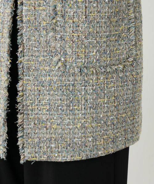 Leilian / レリアン テーラードジャケット | ツイードVネックベスト | 詳細12