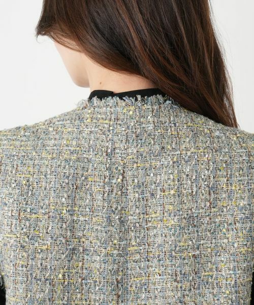 Leilian / レリアン テーラードジャケット | ツイードVネックベスト | 詳細8