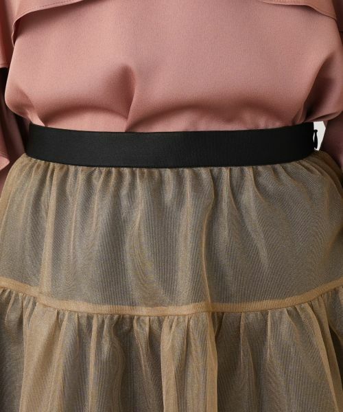 Leilian / レリアン ミニ・ひざ丈スカート | シアーレイヤードフレアスカート | 詳細10