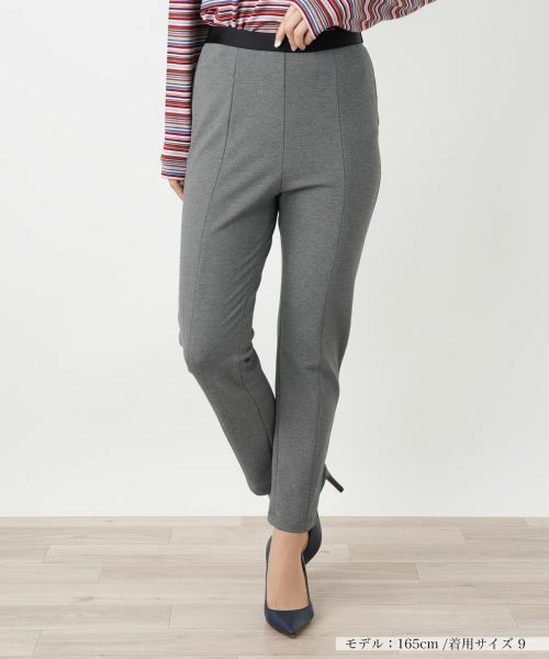 Leilian/レリアン センターシームレギンスパンツ グレー系 7(S)