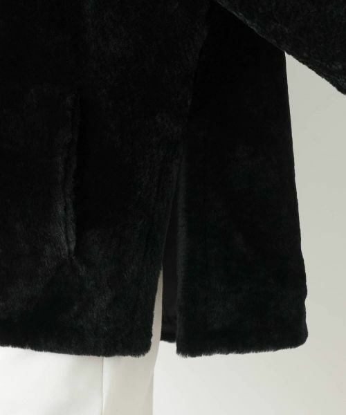 Leilian / レリアン その他アウター | シープファーフーデッドジャケット | 詳細11