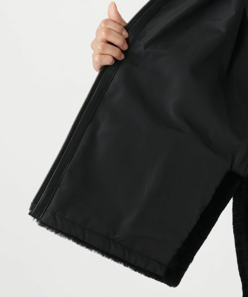 Leilian / レリアン その他アウター | シープファーフーデッドジャケット | 詳細13