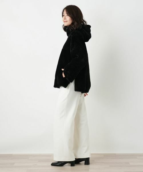 Leilian / レリアン その他アウター | シープファーフーデッドジャケット | 詳細2