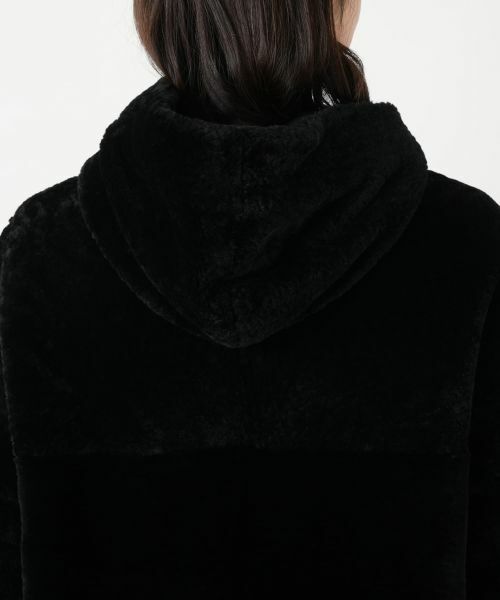 Leilian / レリアン その他アウター | シープファーフーデッドジャケット | 詳細8