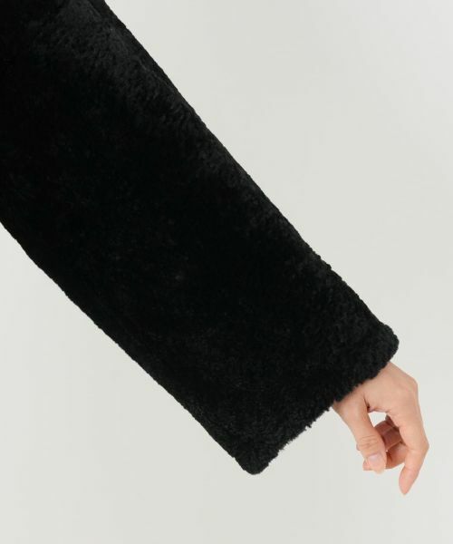 Leilian / レリアン その他アウター | シープファーフーデッドジャケット | 詳細9