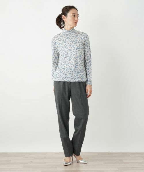 Leilian / レリアン ニット・セーター | プリントハイネックカットソー【Cariaggi】 | 詳細4