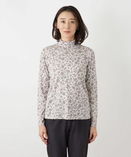 Leilian / レリアン ニット・セーター | プリントハイネックカットソー【Cariaggi】 | 詳細7