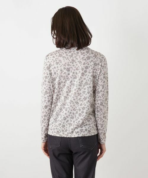 Leilian / レリアン ニット・セーター | プリントハイネックカットソー【Cariaggi】 | 詳細9