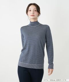 Leilian / レリアン ニット・セーター | 切替ボーダーハイネックカットソー