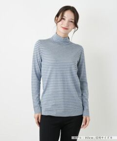 Leilian / レリアン ニット・セーター | 切替ボーダーハイネックカットソー