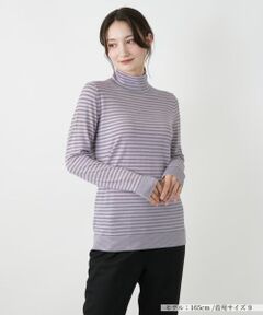 Leilian / レリアン ニット・セーター | 切替ボーダーハイネックカットソー