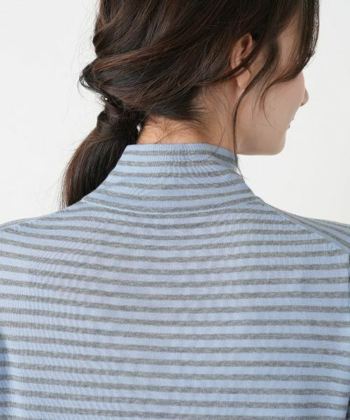 Leilian / レリアン ニット・セーター | 切替ボーダーハイネックカットソー | 詳細14