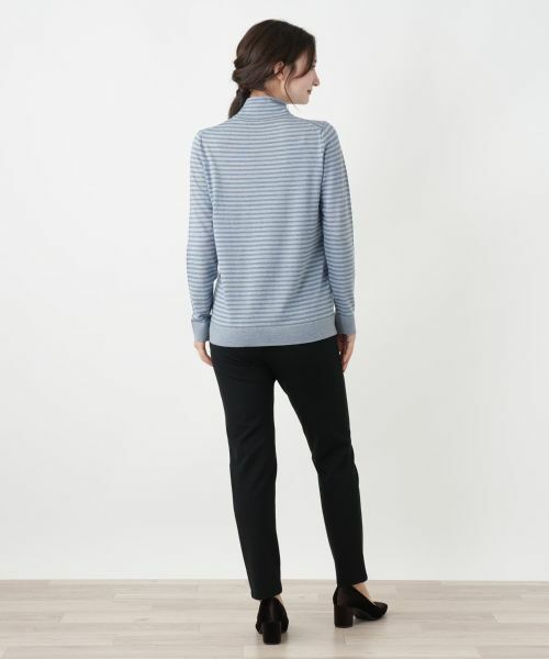 Leilian / レリアン ニット・セーター | 切替ボーダーハイネックカットソー | 詳細9