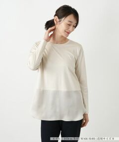 Leilian / レリアン カットソー | 異素材ミックスカットソーインナー【25年10月カタログ】