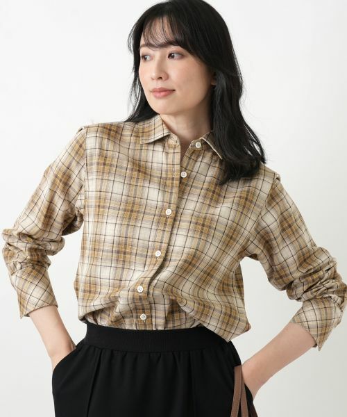 Leilian / レリアン シャツ・ブラウス | リバーシブルチェックブラウス | 詳細1