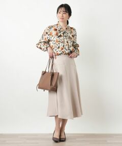 Leilian / レリアン ミニ・ひざ丈スカート | スエード調フレアスカート【25年10月カタログ】