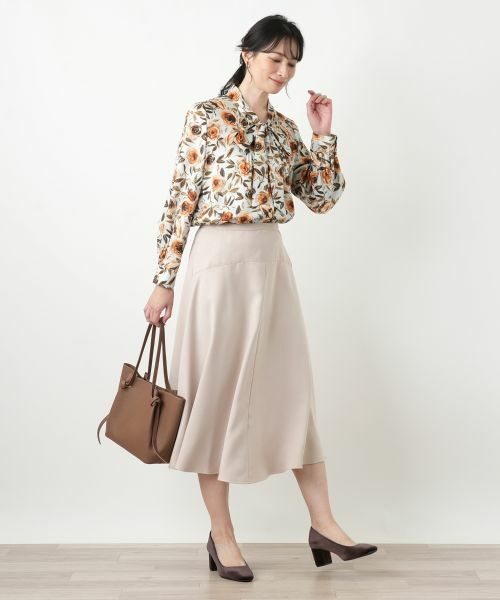 Leilian / レリアン ミニ・ひざ丈スカート | スエード調フレアスカート【25年10月カタログ】 | 詳細1