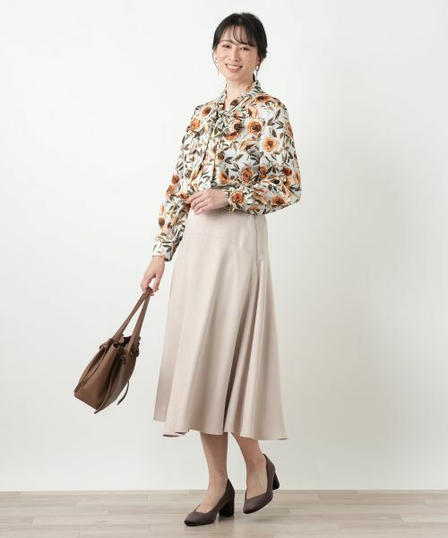 Leilian / レリアン ミニ・ひざ丈スカート | スエード調フレアスカート【25年10月カタログ】 | 詳細2