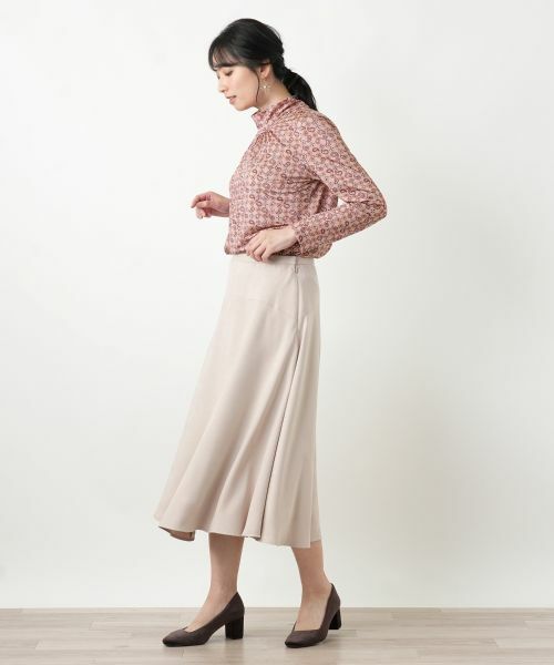 Leilian / レリアン ミニ・ひざ丈スカート | スエード調フレアスカート【25年10月カタログ】 | 詳細6