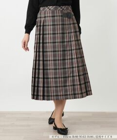 Leilian / レリアン ミニ・ひざ丈スカート | チェックプリーツスカート